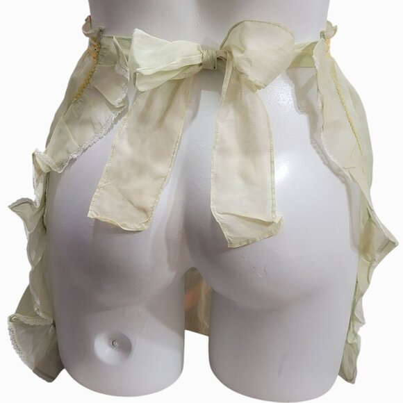 Vintage Apron Sheer Floral Waist Tie - Picture 6 of 9